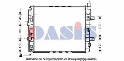 AKS DASIS 132420n -  Радиатор, охлаждение двигателя